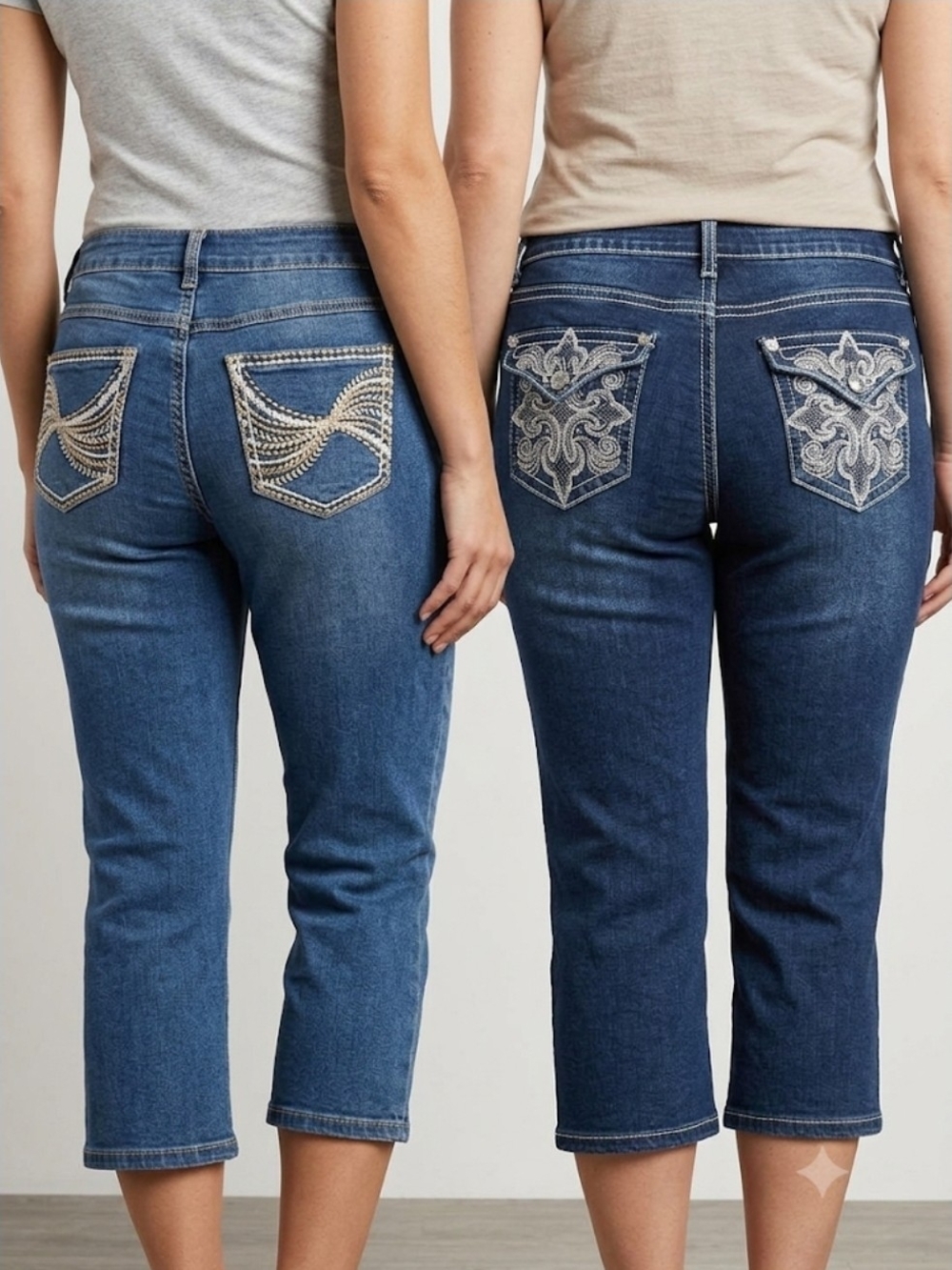 Lot 2 Jeans Capri Est. 1946 - Size 14 - Elastic Mix - Excellent State